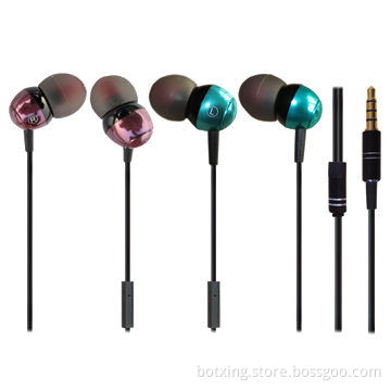 Great Stereo Bullet-shaped Metal Earphones for MP3 and Mobile Phone